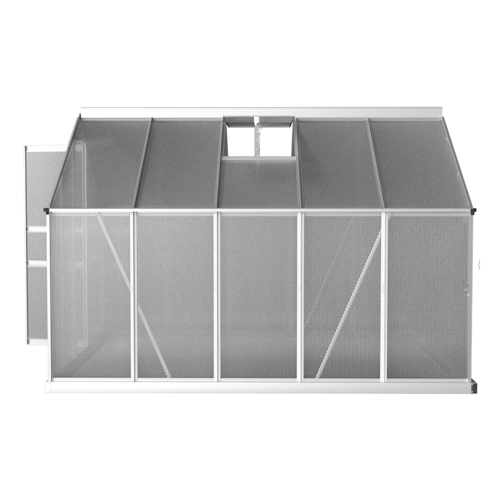 Greenfingers Greenhouse 3x2.5x1.95M Aluminium Polycarbonate Green House Garden Shed