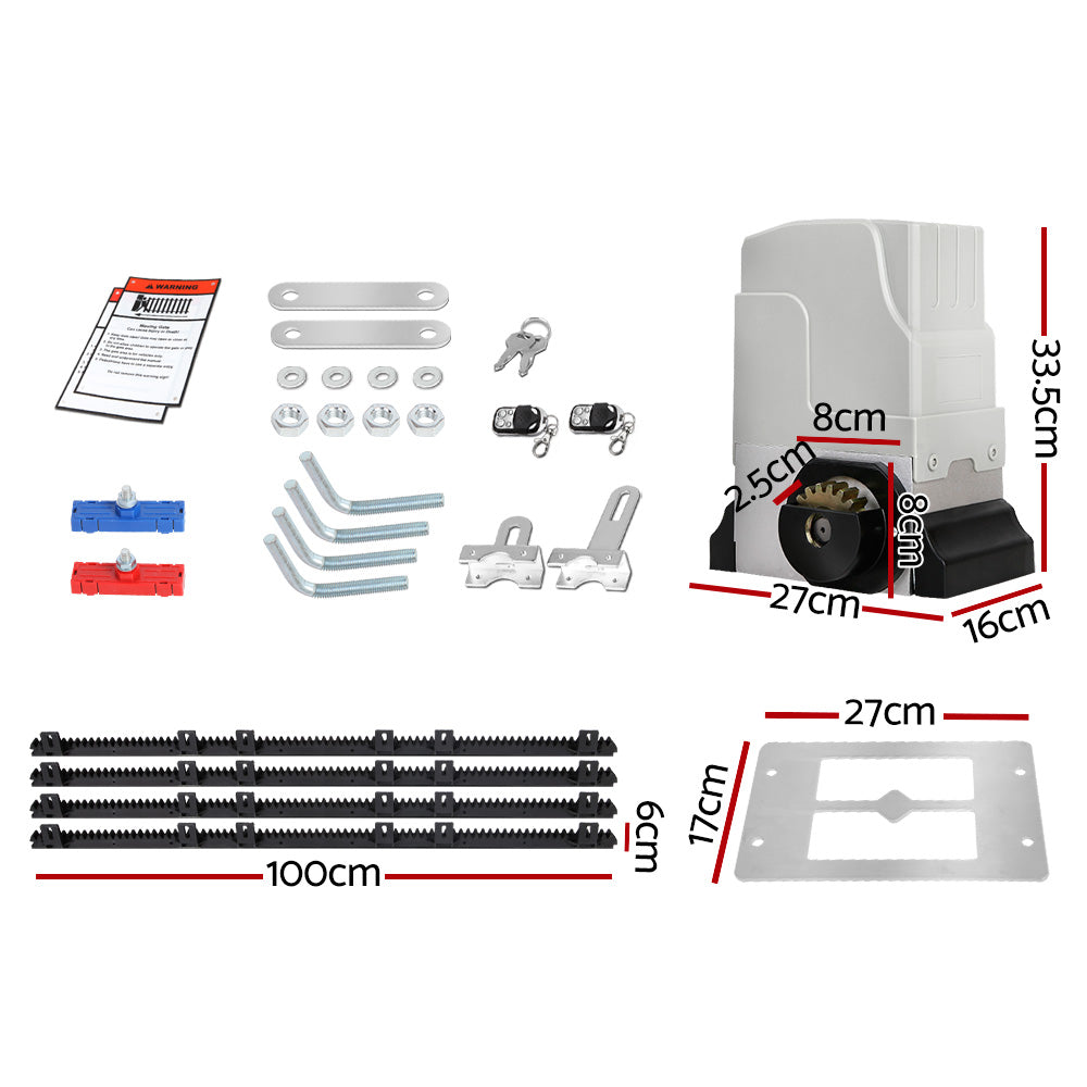 Auto Electric Sliding Gate Opener 1800KG 4M Rails