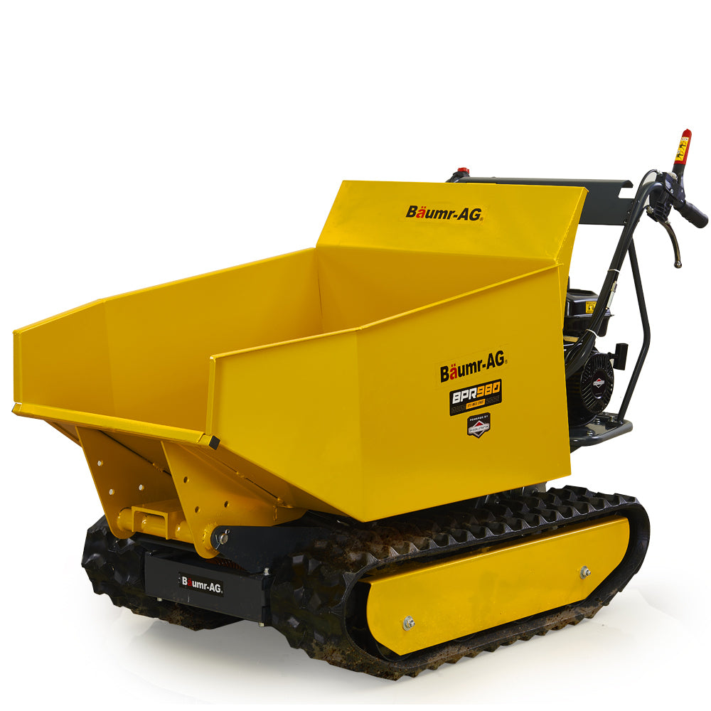 Baumr-AG Motorised Tracked Wheelbarrow Dumper, Briggs & Stratton CR950 Petrol Engine, 500kg Capacity