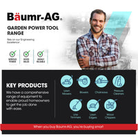 Baumr-AG 20V 12 Inch Electric Cordless Chainsaw 4Ah Lithium Battery Lightweight Wood Garden Cutter