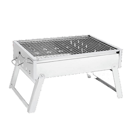 Roast & Smoke: Stainless Steel Charcoal BBQ Grill for Outdoor Cooking