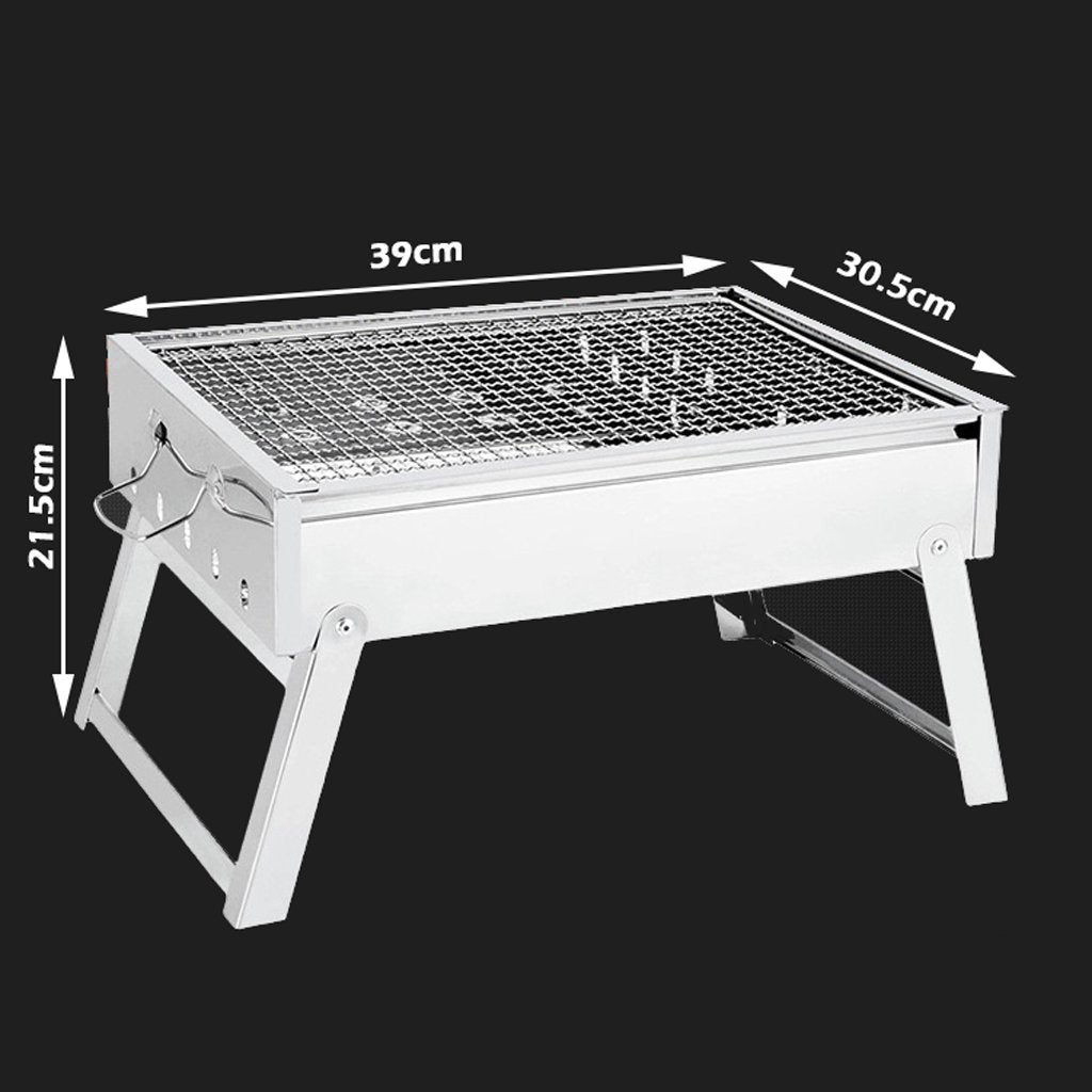 Roast & Smoke: Stainless Steel Charcoal BBQ Grill for Outdoor Cooking