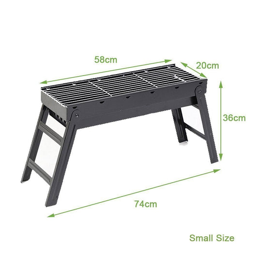 Open-Air Charcoal BBQ: Foldable and Portable for Camping and Picnics