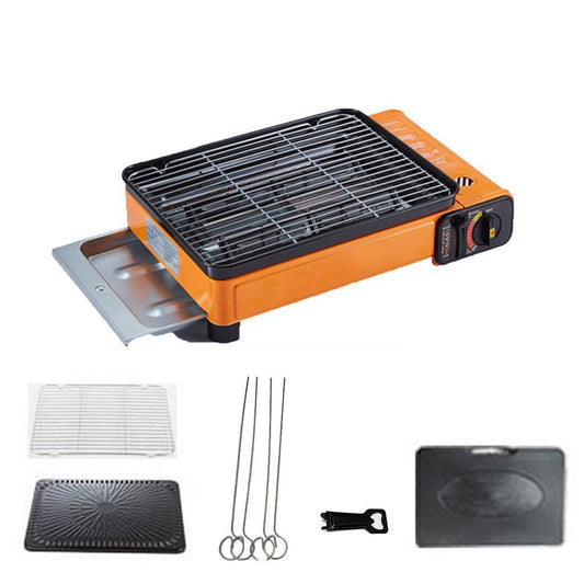Campfire Chef Butane Gas Stove: Vibrant Orange Edition without Fish Pan & Lid